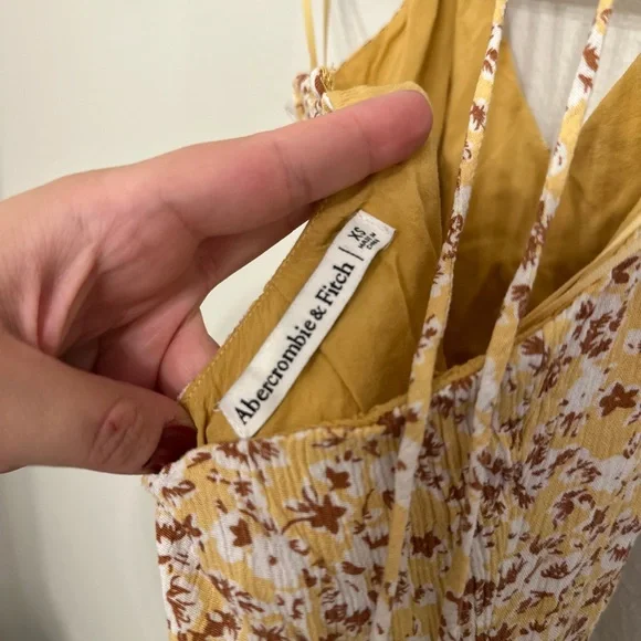 Abercrombie & Fitch Yellow Floral Dress - Picture 4 of 4